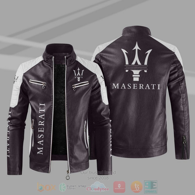 Maserati Company Block Leather Jacket 5 Maserati Block Leather Jacket 1 2 3 4
