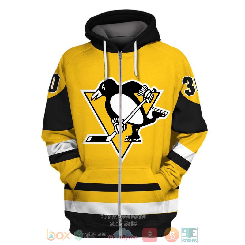 HOT Matt Murray 30 Pittsburgh Penguins NHL yellow black 3D shirt, hoodie 2 Matt Murray 30 Pittsburgh Penguins NHL yellow black 3D shirt hoodie 1