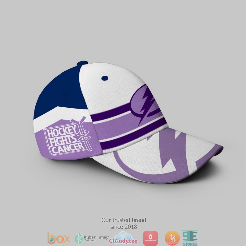 NHL Tampa Bay Lightning Fights Cancer Cap 2 NHL Tampa Bay Lightning Fights Cancer Cap 1