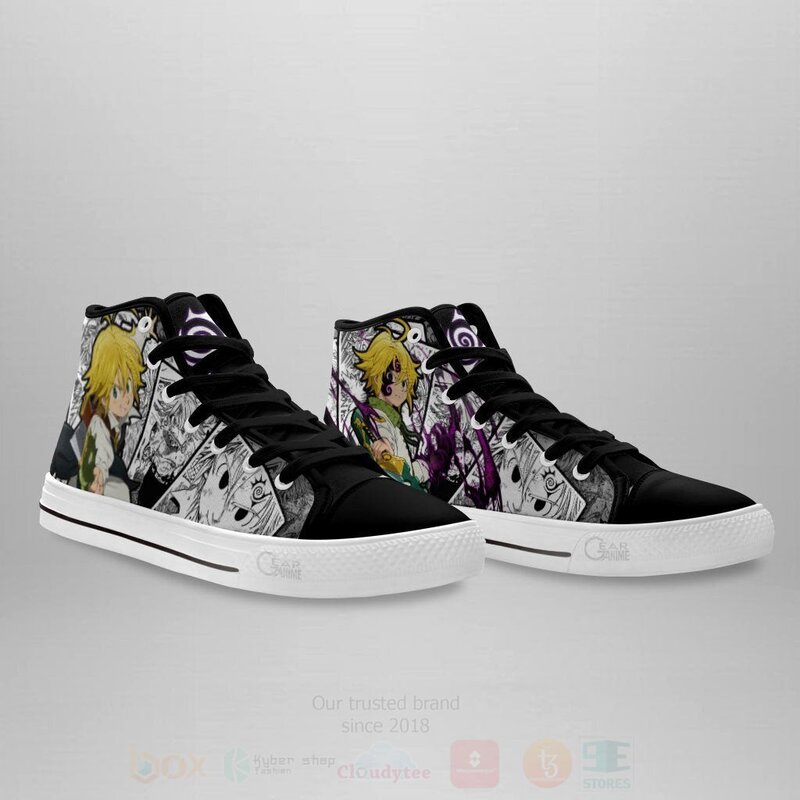 BEST Meliodas Custom Manga Anime Seven Deadly Sins High Top Canvas Sneakers 3 Meliodas Custom Manga Anime Seven Deadly Sins High Top Shoes 1 2