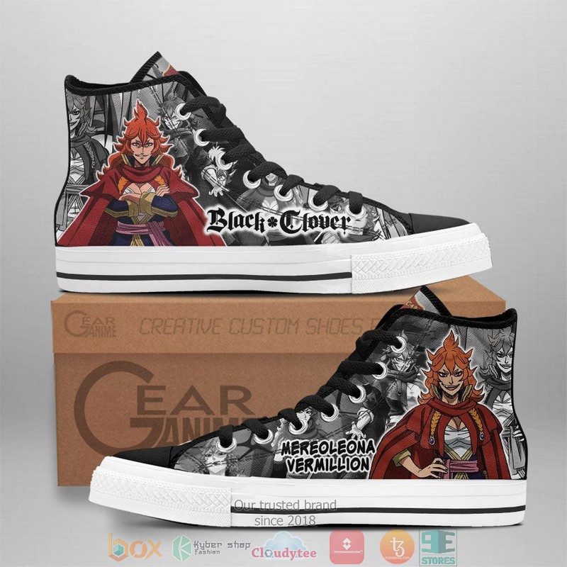 Mereoleona Vermillion Black Clover High Top Canvas Shoes 8 Mereoleona Vermillion Black Clover High Top Canvas Shoes