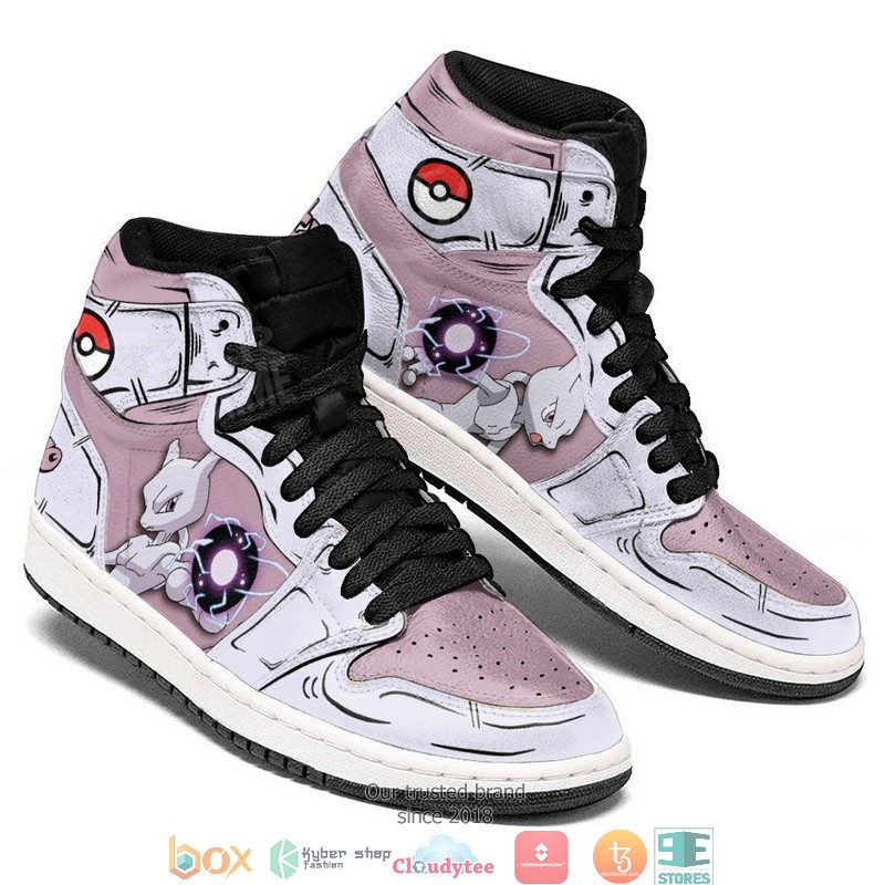 Mewtwo Pokemon Anime Air Jordan High top shoes 3 Mewtwo Pokemon Anime Air Jordan High top shoes 1 2