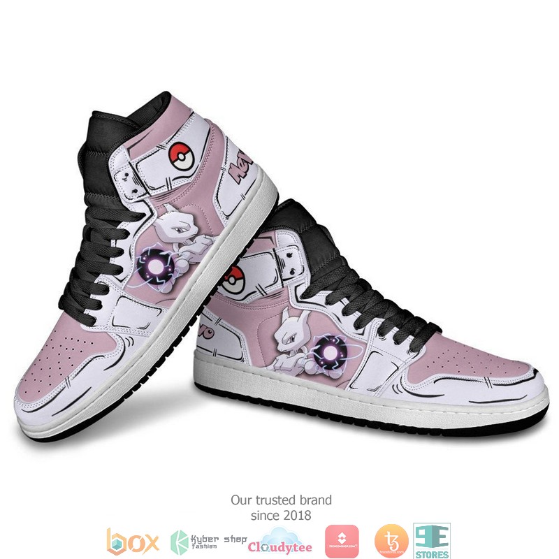 Mewtwo Pokemon Anime Air Jordan High top shoes 4 Mewtwo Pokemon Anime Air Jordan High top shoes 1 2 3