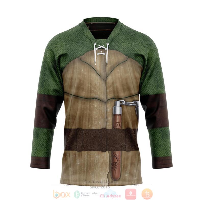 Michelangelo TMNT Mike Mikey Cosplay Custom Hockey Jersey