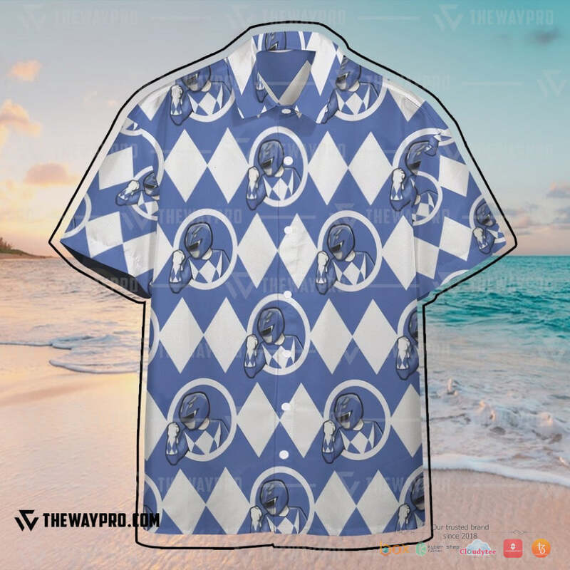 Mighty Morphin Power Rangers Blue Ranger Hawaiian shirt 4 Mighty Morphin Power Rangers Blue Ranger Hawaiian shirt 1 2 3
