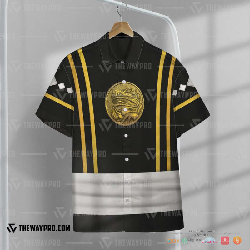 Mighty Morphin Power Rangers Ninja Rangers Black Frog Hawaiian shirt 2 Mighty Morphin Power Rangers Ninja Rangers Black Frog Hawaiian shirt 1