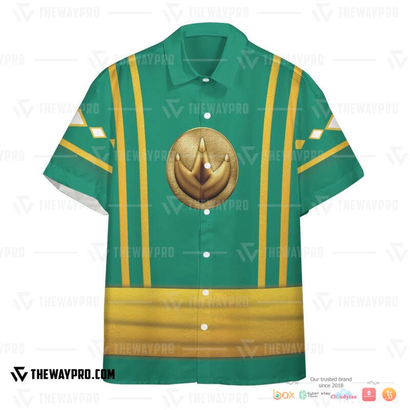 Mighty Morphin Power Rangers Ninja Rangers Green The Dragon Hawaiian shirt 1