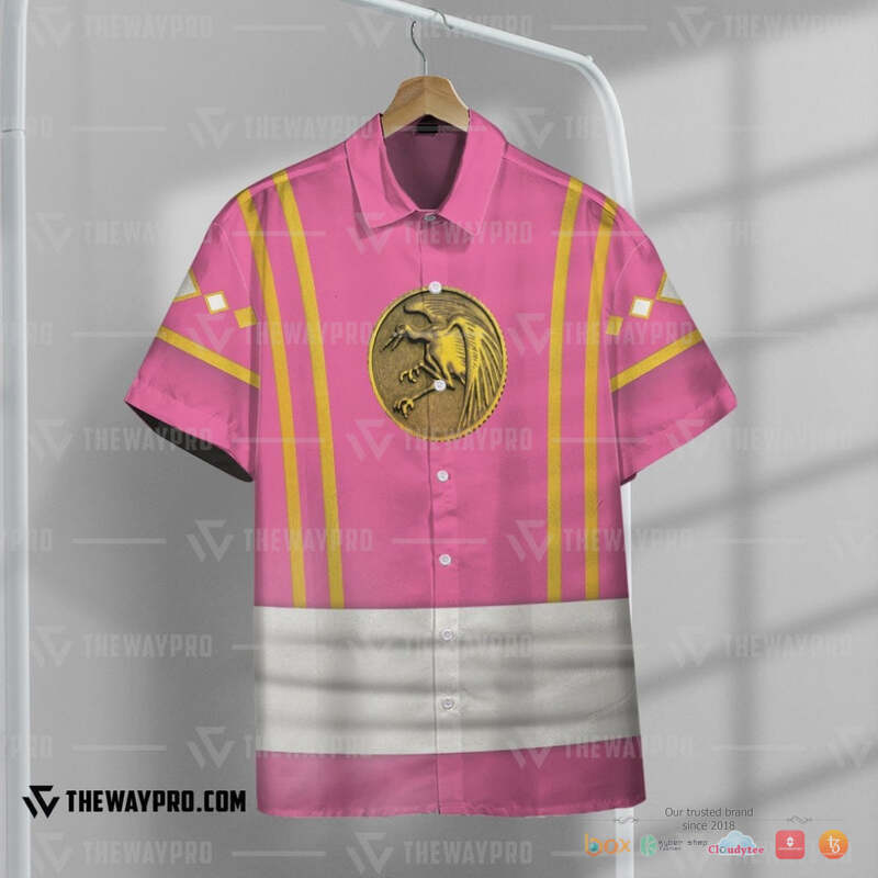 Mighty Morphin Power Rangers Ninja Rangers Pink Crane Hawaiian shirt 6 Mighty Morphin Power Rangers Ninja Rangers Pink Crane Hawaiian shirt