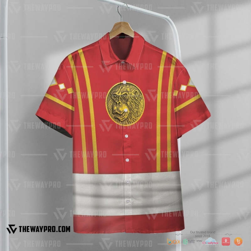 Mighty Morphin Power Rangers Ninja Rangers Red Ape Hawaiian shirt 7 Mighty Morphin Power Rangers Ninja Rangers Red Ape Hawaiian shirt