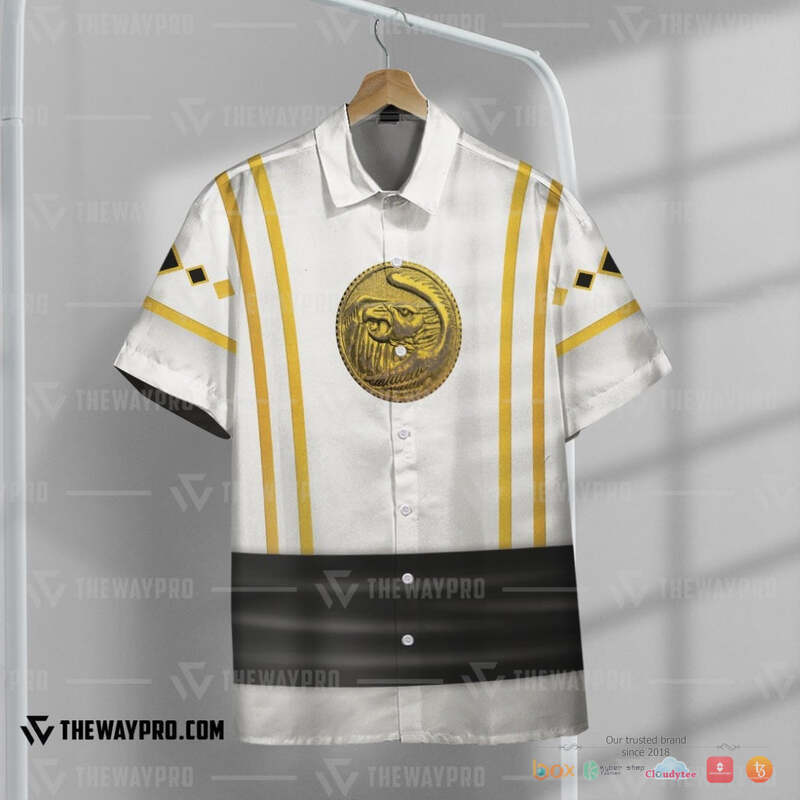 Mighty Morphin Power Rangers Ninja Rangers White Falcon Hawaiian shirt 7 Mighty Morphin Power Rangers Ninja Rangers White Falcon Hawaiian shirt