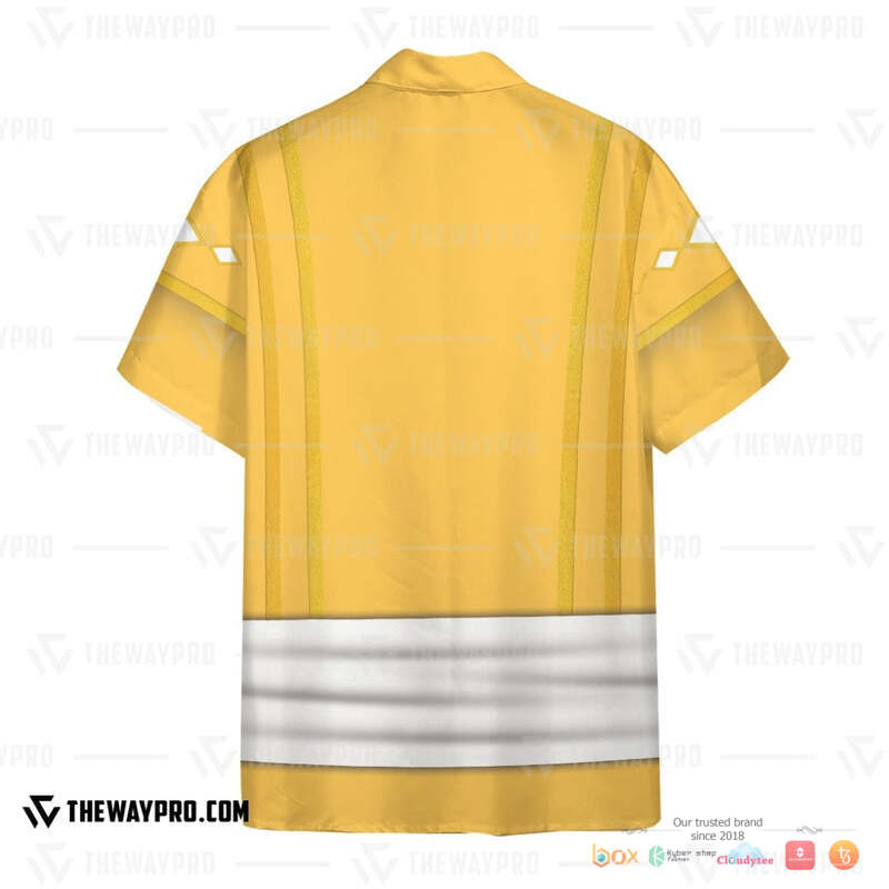 Mighty Morphin Power Rangers Ninja Rangers Yellow Bear Hawaiian shirt 1 2