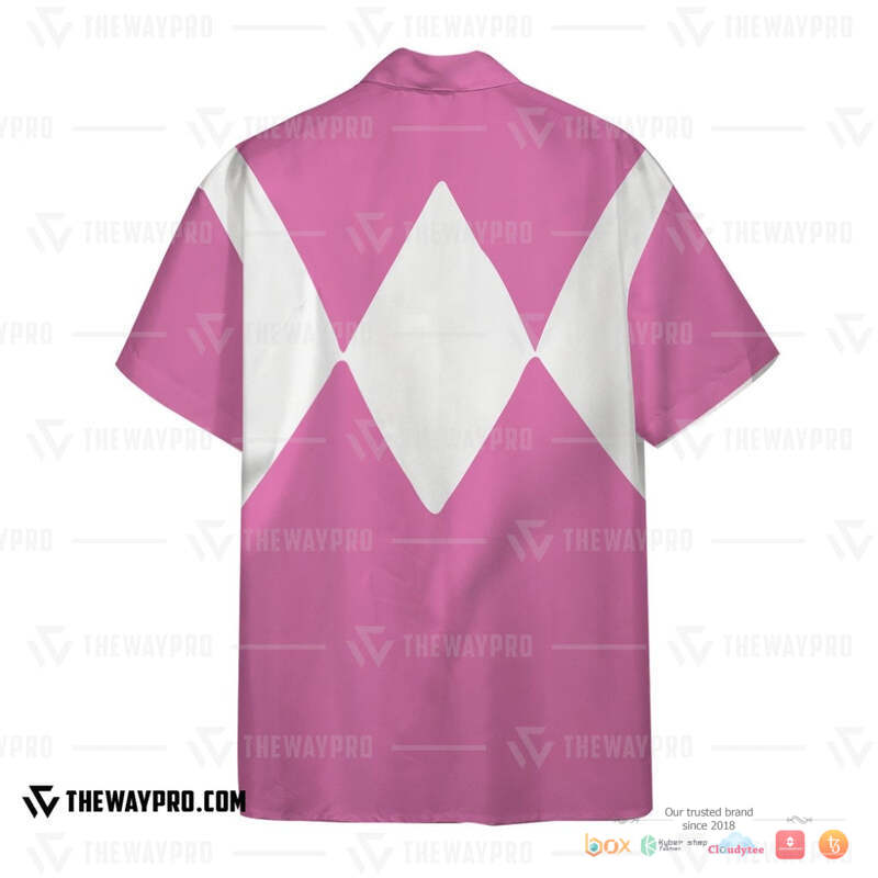 Mighty Morphin Power Rangers Pink Ranger Hawaiian shirt 3 Mighty Morphin Power Rangers Pink Ranger Hawaiian shirt 1 2