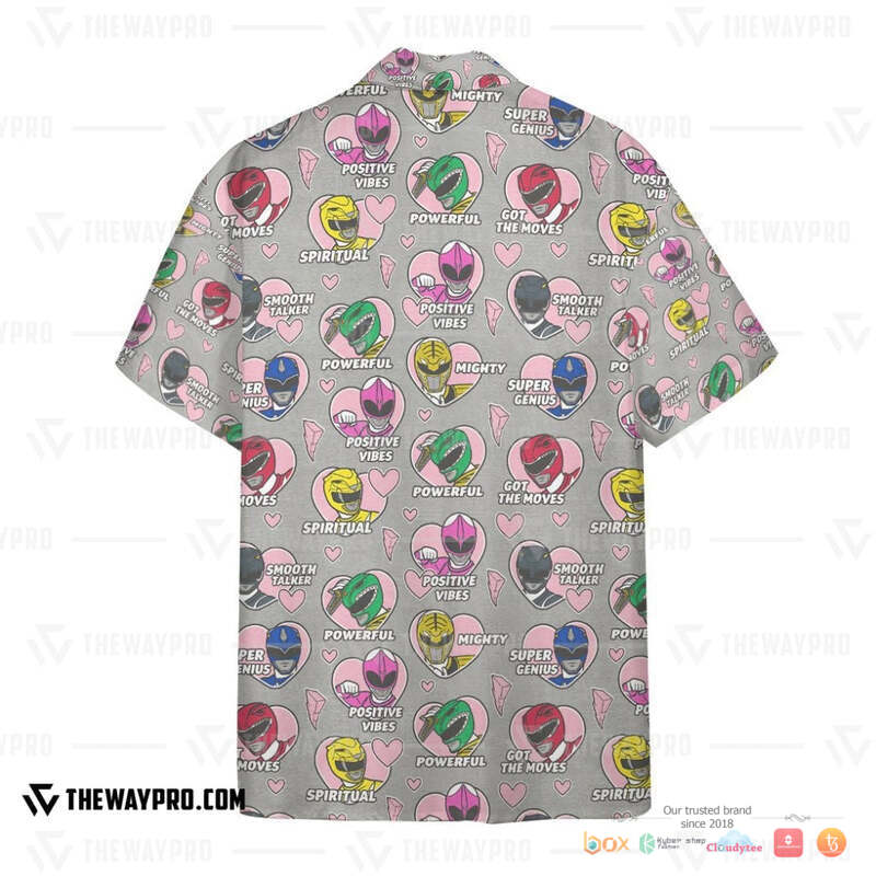 Mighty Morphin Power Rangers Positive vibes Hawaiian shirt short 1 2