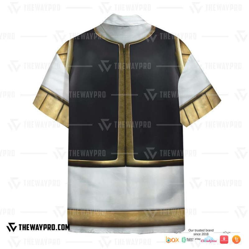 Mighty Morphin Power Rangers White Ranger Hawaiian shirt 3 Mighty Morphin Power Rangers White Ranger Hawaiian shirt 1 2