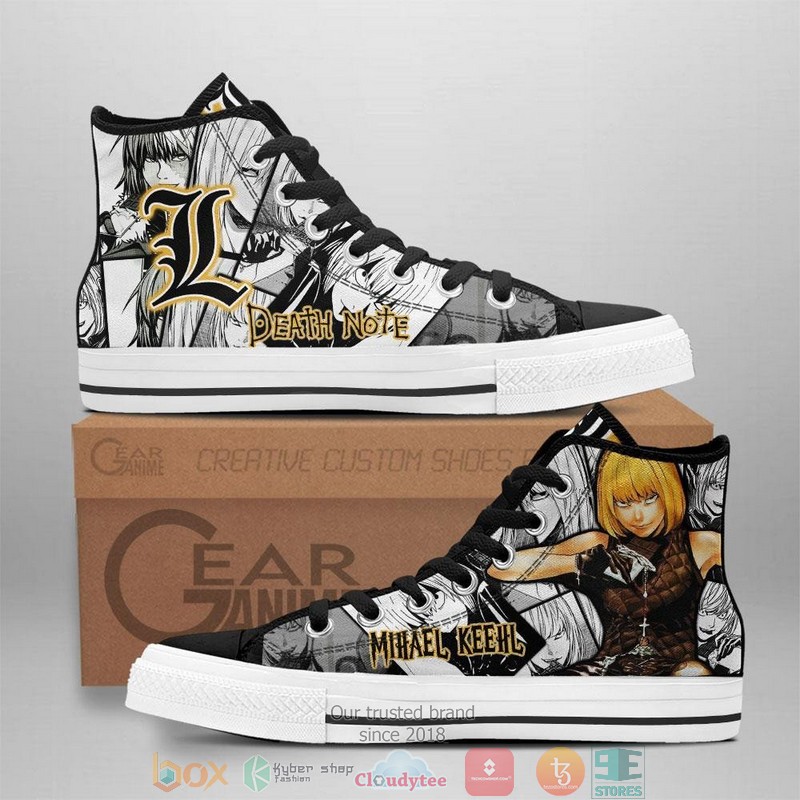 Mihael Keehl Mello Death Note High Top Canvas Shoes