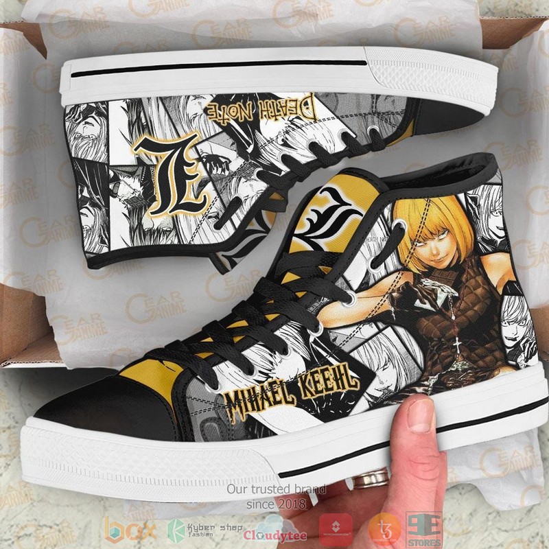 Mihael Keehl Mello Death Note High Top Canvas Shoes 1