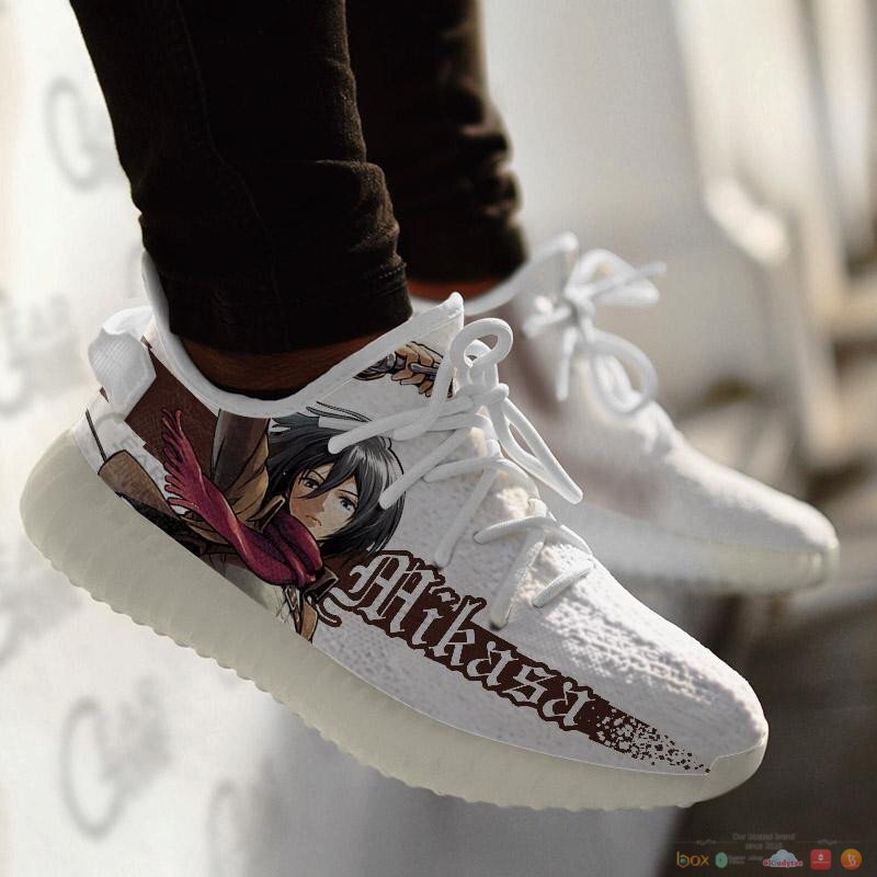 Mikasa Ackerman Attack On Titan Anime yeezy shoes 4 Mikasa Ackerman Attack On Titan Anime yeezy sneaker 1 2 3