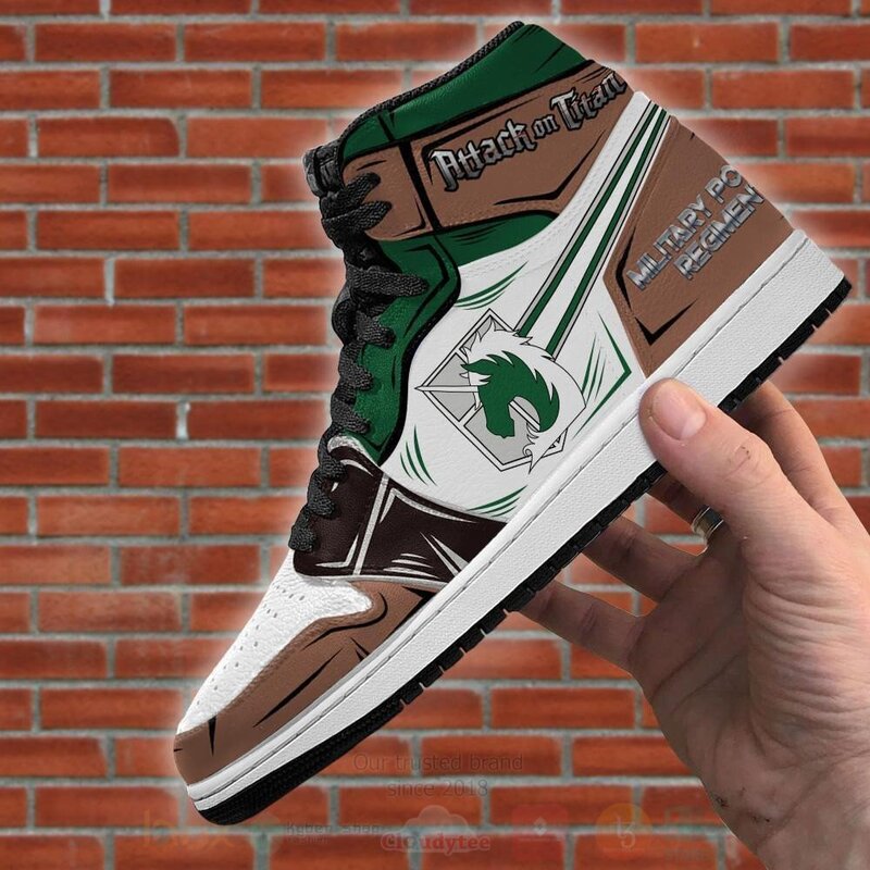 BEST Military Police Attack On Titan Anime Air Jordan 1 Retro High 4 Military Police Attack On Titan Anime Air Jordan High Top Shoes 1 2 3
