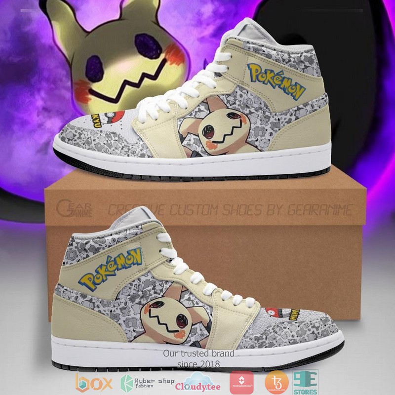 Mimikyu Anime Pokemon Air Jordan High Top Shoes