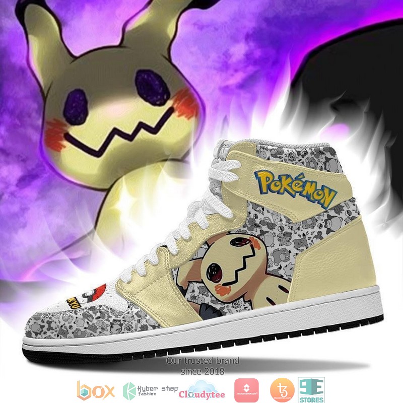 Mimikyu Anime Pokemon Air Jordan High Top Shoes 3 Mimikyu Anime Pokemon Air Jordan High Top Shoes 1 2