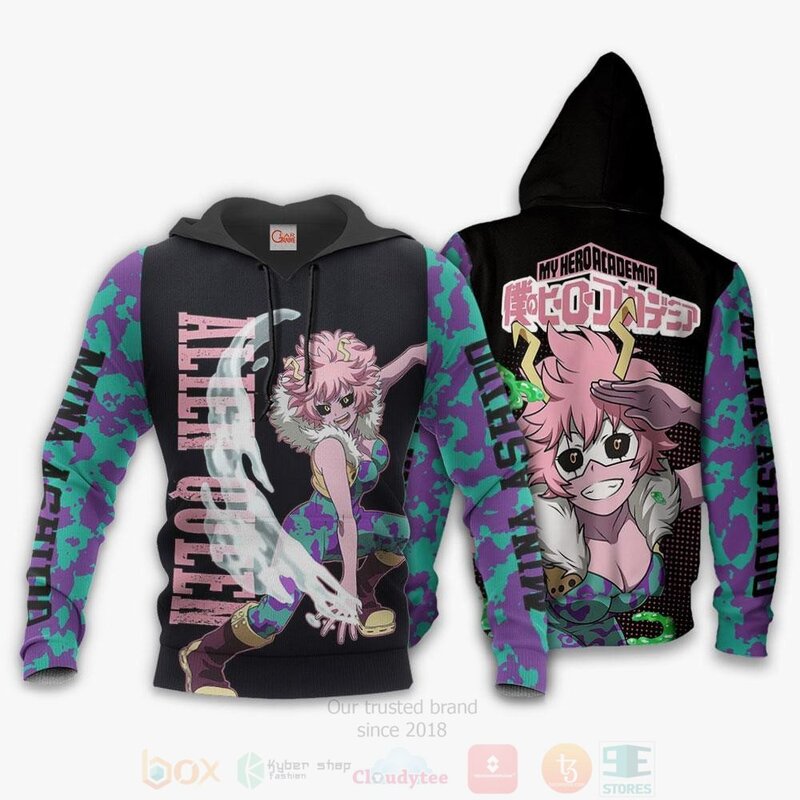 BEST Mina Ashido Alien Queen MHA Custom Anime 3D Hoodie, T-Shirt 3 Mina Ashido Alien Queen MHA Custom Anime 3D Hoodie Shirt 1 2
