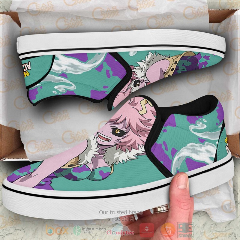 Mina Ashido My Hero Academia Anime Slip-On Sneaker Shoes 3 Mina Ashido My Hero Academia Anime Slip On Shoes 1 2