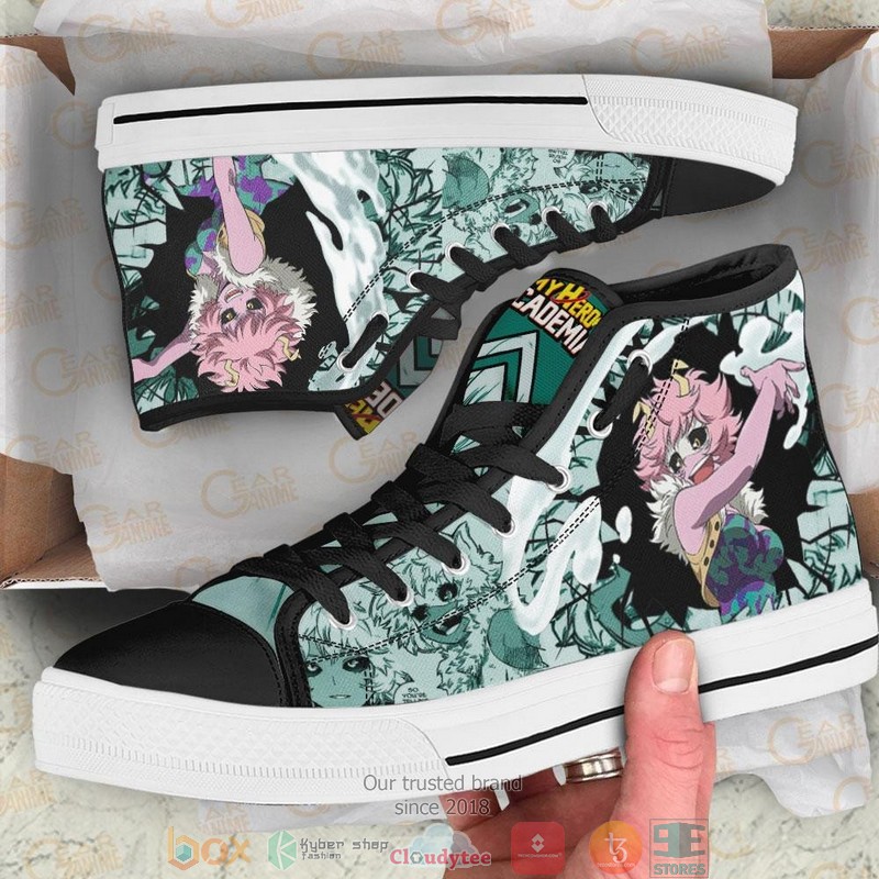 Mina Ashido My Hero Academia High Top Canvas Shoes 1