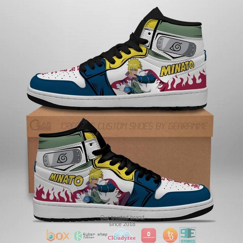 Minato Namikaze Symbol Costume Anime Air Jordan High Top Shoes 1