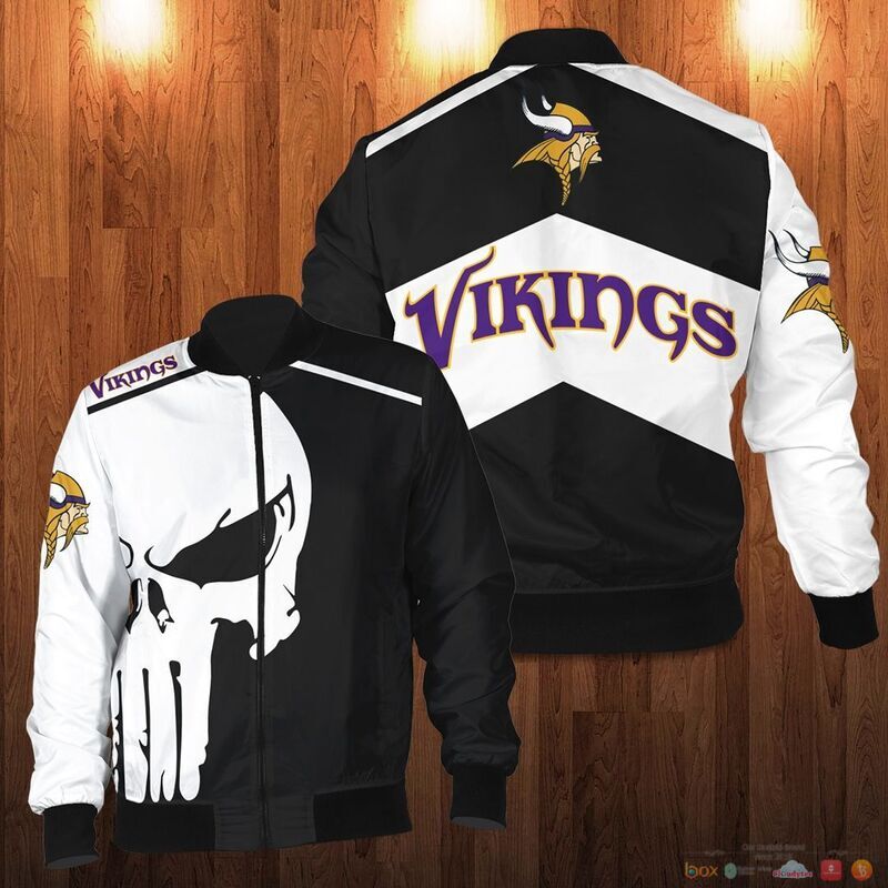 Minnesota Vikings punisher skull Bomber Jacket