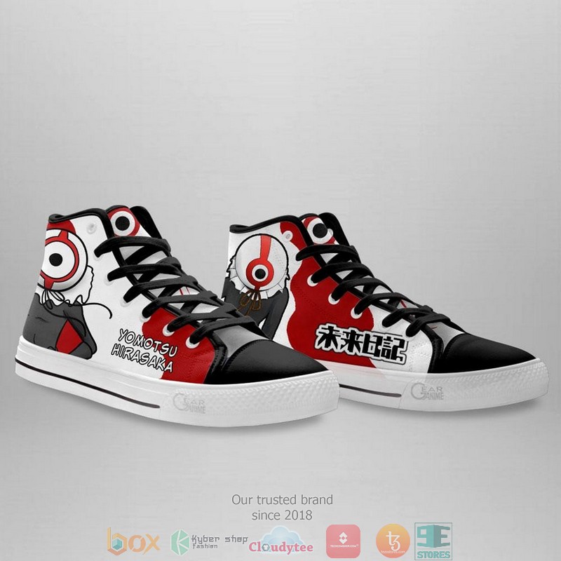 Mirai Nikki The Future Diary Yomotsu Hirasaka High Top Canvas Shoes 4 Mirai Nikki The Future Diary Yomotsu Hirasaka High Top Canvas Shoes 1 2 3