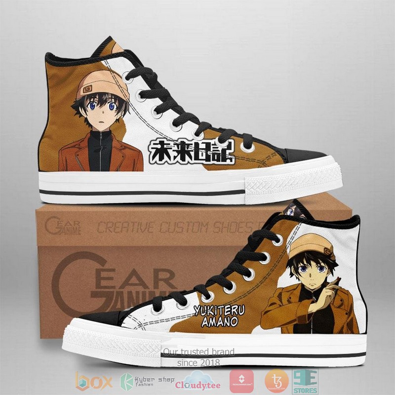 Mirai Nikki The Future Diary Yukiteru Amano High Top Canvas Shoes 15 Mirai Nikki The Future Diary Yukiteru Amano High Top Canvas Shoes