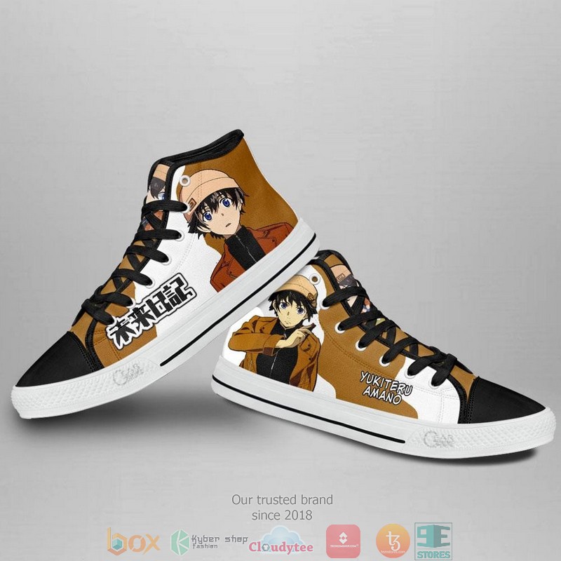Mirai Nikki The Future Diary Yukiteru Amano High Top Canvas Shoes 3 Mirai Nikki The Future Diary Yukiteru Amano High Top Canvas Shoes 1 2