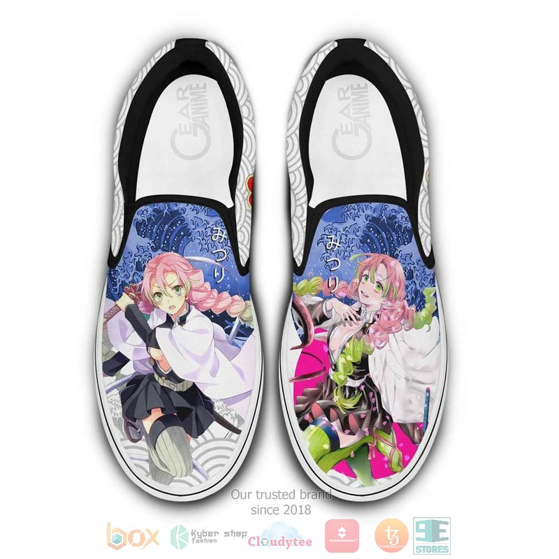 Mitsuri Kanroji Anime Demon Slayer Slip On Shoes