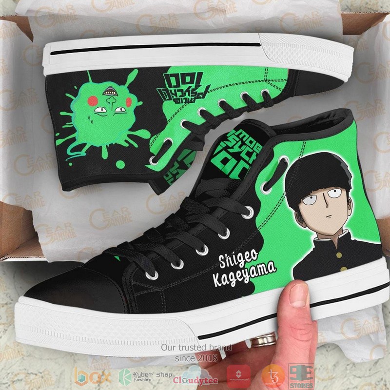 Mob Psycho 100 Shigeo Kageyama High Top Canvas Shoes 1