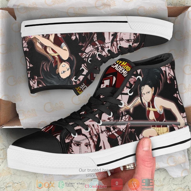 Momo Yaoyorozu My Hero Academia High Top Canvas Shoes 1