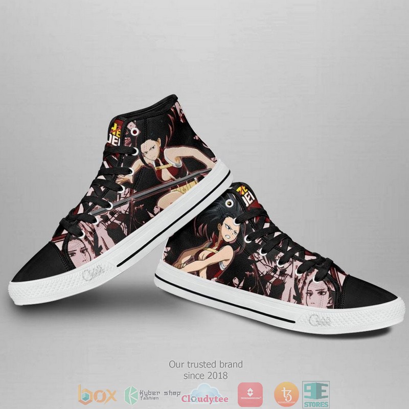 Momo Yaoyorozu My Hero Academia High Top Canvas Shoes 3 Momo Yaoyorozu My Hero Academia High Top Canvas Shoes 1 2