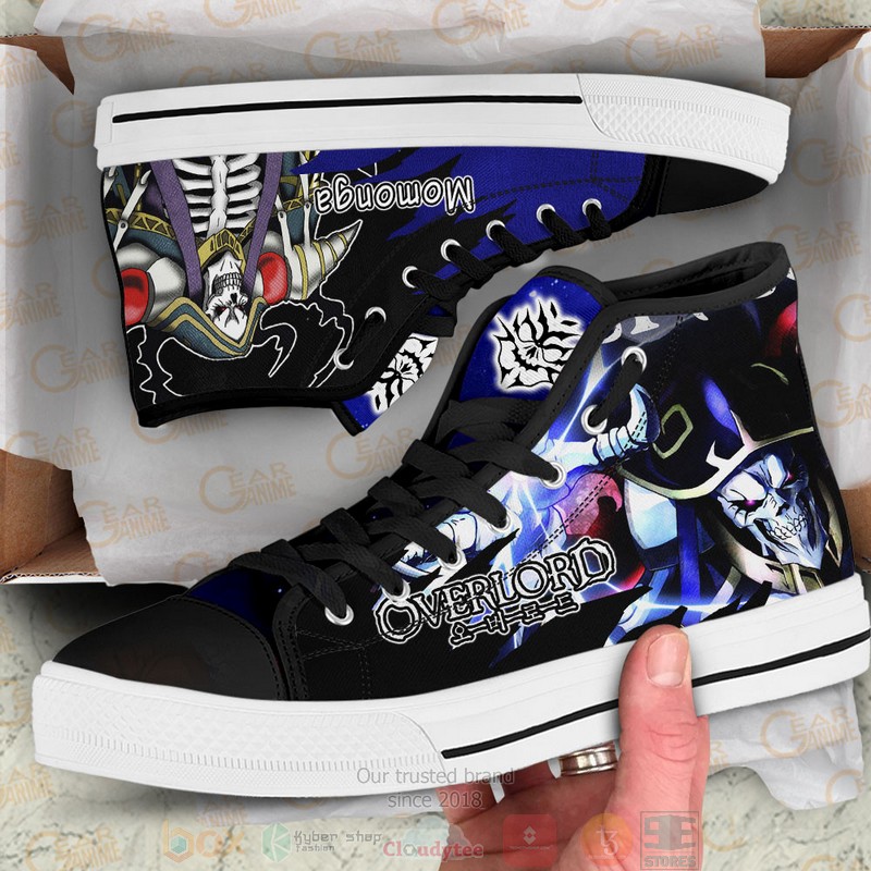 Momonga Overlord Anime Canvas High Top Shoes 1
