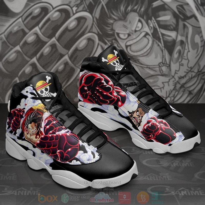 Monkey D Luffy Gear 4 Anime One Piece Air Jordan 13 Sneaker Shoes 2 Monkey D Luffy Gear 4 Anime One Piece Air Jordan 13 Shoes 1