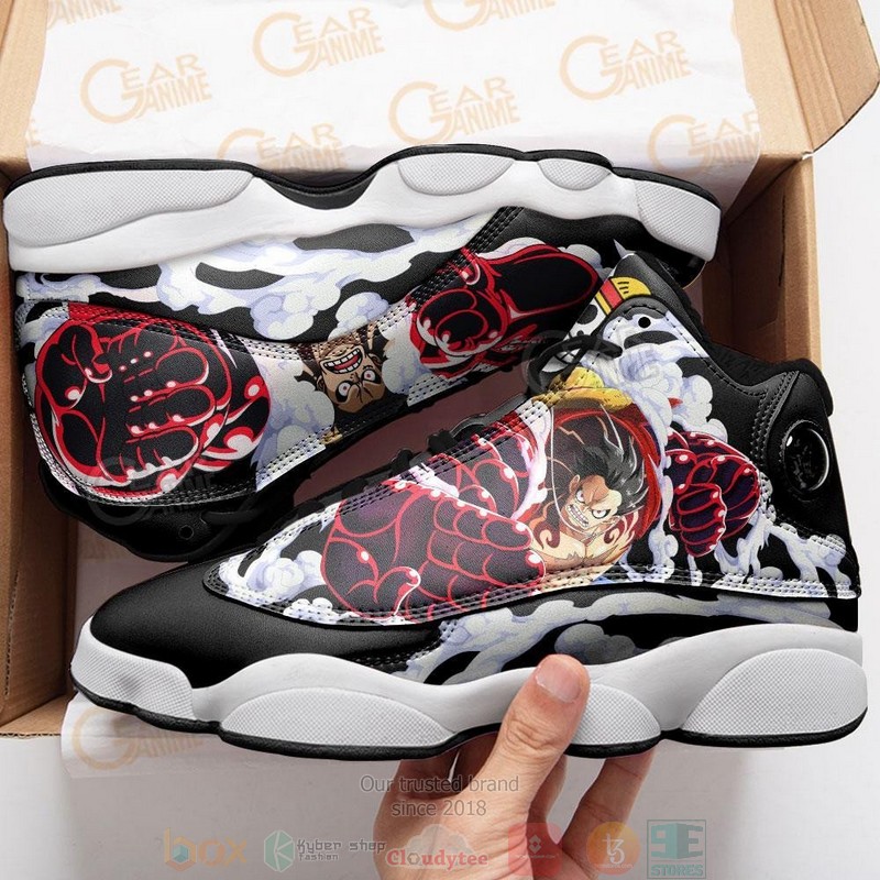 Monkey D Luffy Gear 4 Anime One Piece Air Jordan 13 Sneaker Shoes 3 Monkey D Luffy Gear 4 Anime One Piece Air Jordan 13 Shoes 1 2