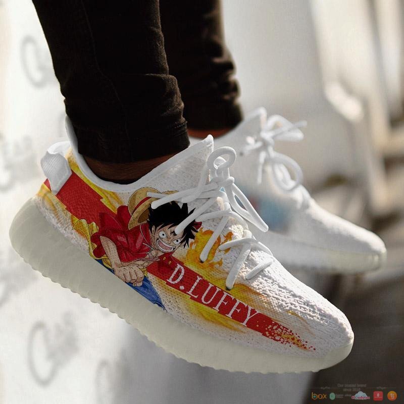 Monkey D Luffy One Piece Anime yeezy shoes 4 Monkey D Luffy One Piece Anime yeezy sneaker 1 2 3