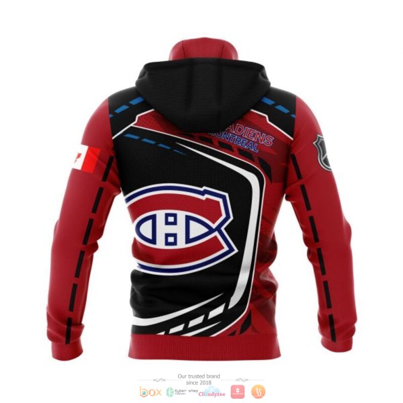 Montreal Canadiens NHL black red full print 3D shirt, hoodie 5 Montreal Canadiens NHL black red 3D shirt hoodie 1 2 3 4