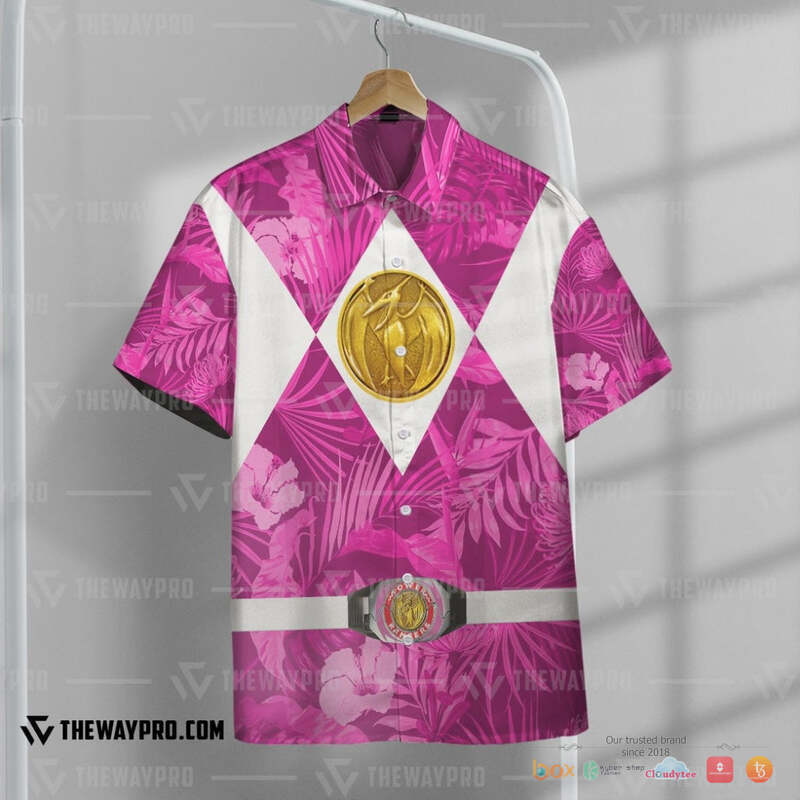 Movie Mighty Morphin Pink Power Rangers Tropical Hawaiian Shirt 6 Movie Mighty Morphin Pink Power Rangers Tropical Hawaiian Shirt
