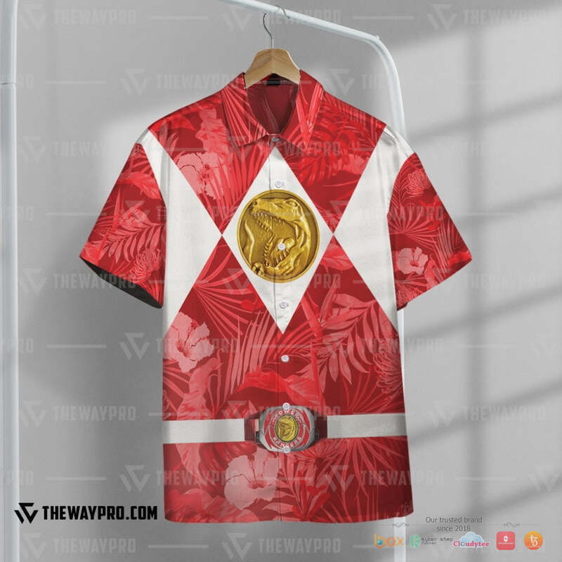 Movie Mighty Morphin Red Power Rangers Tropical Hawaiian Shirt 7 Movie Mighty Morphin Red Power Rangers Tropical Hawaiian Shirt