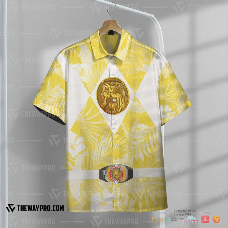 Movie Mighty Morphin Yellow Power Rangers Tropical Hawaiian Shirt