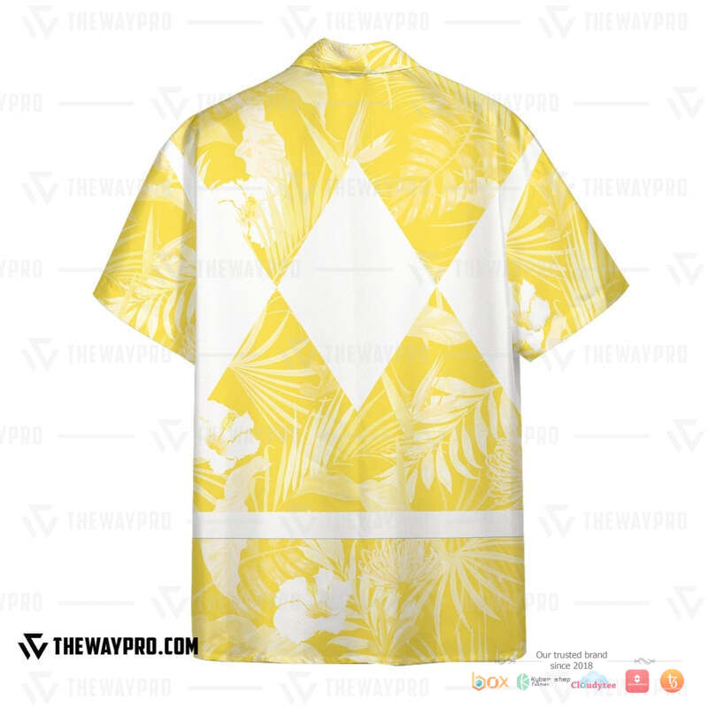 Movie Mighty Morphin Yellow Power Rangers Tropical Hawaiian Shirt 3 Movie Mighty Morphin Yellow Power Rangers Tropical Hawaiian Shirt 1 2