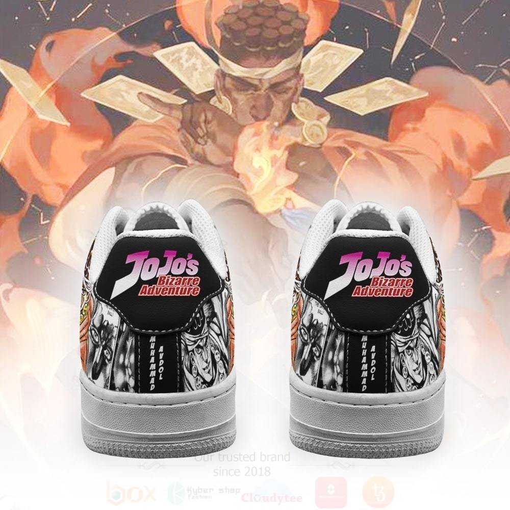 BEST Muhammad Avdol Manga Style JoJo's Anime Nike Air Force Shoes 3 Muhammad Avdol Manga Style JoJos Anime NAF Shoes 1 2