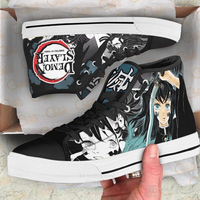 Muichiro Custom Anime Demon Slayer High Top Shoes 1