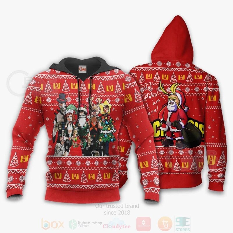 BEST My Hero Academia Santa Anime 3D Hoodie, T-Shirt 3 My Hero Academia Santa Anime 3D Hoodie Shirt 1 2