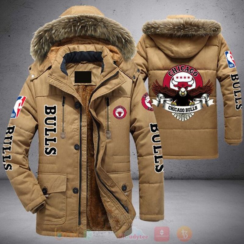BEST NBA Chicago Bulls Parka Jacket Coat Winter 4 NBA Chicago Bulls Parka Jacket 1 2 3