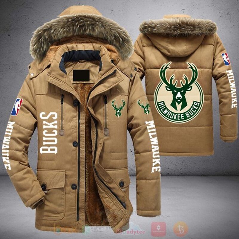 BEST NBA Milwaukee Bucks Parka Jacket Coat Winter 4 NBA Milwaukee Bucks Parka Jacket 1 2 3